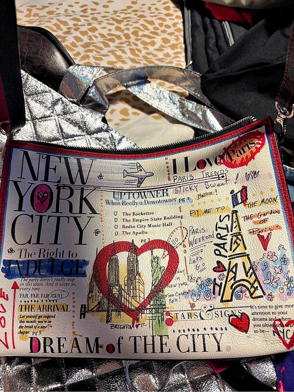 Brighton New York City Crossbody in White & Black